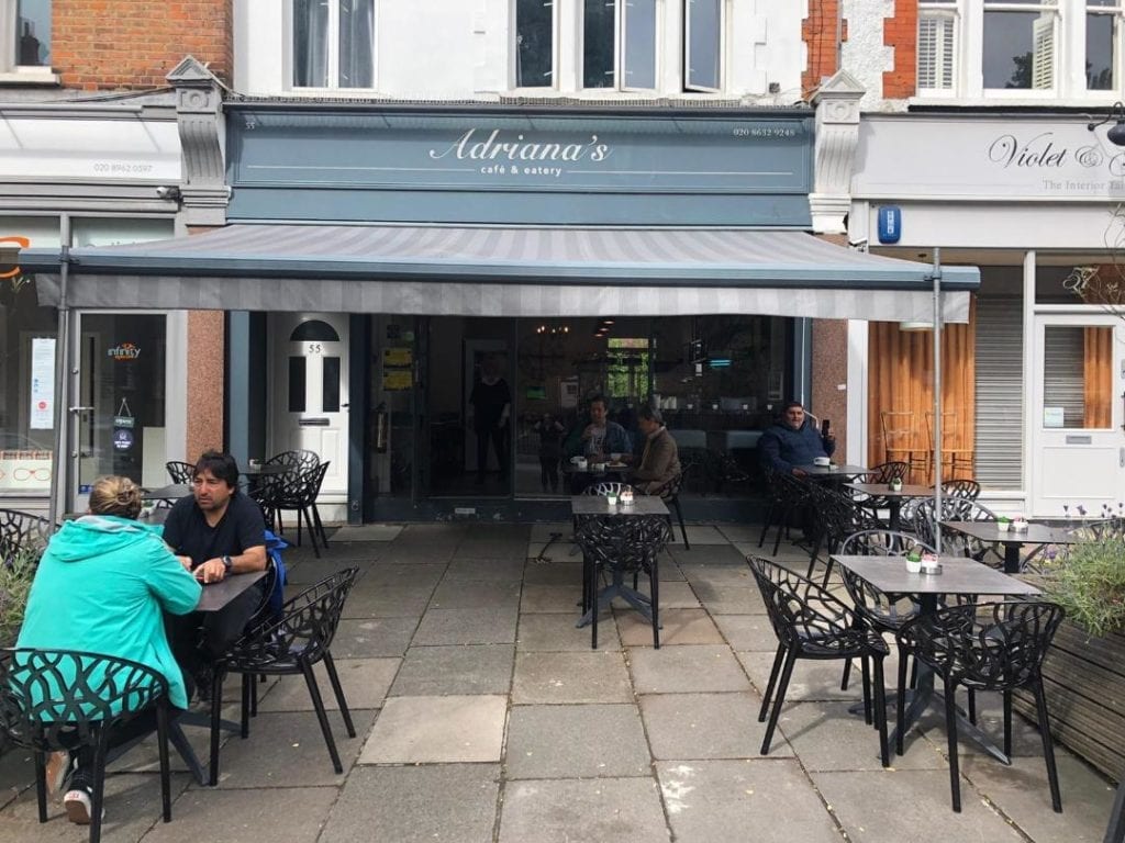 Adriana's cafe North Kensington Reopening
